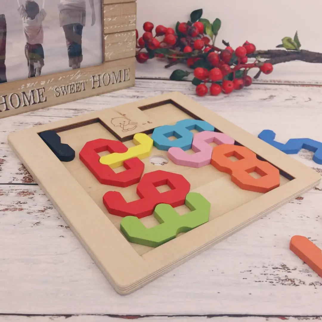 

A Little Wooden Children Puzzle Early Childhood Educational Toy Intelligence Picture Puzzle 6-Year-Old CHILDREN'S DAY Children G