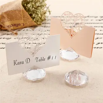 

Imitation Diamond Name Card Holder Creative ID Card Clamp Wedding Place Card Holder Party Decorations Ornaments Wedding Supplies