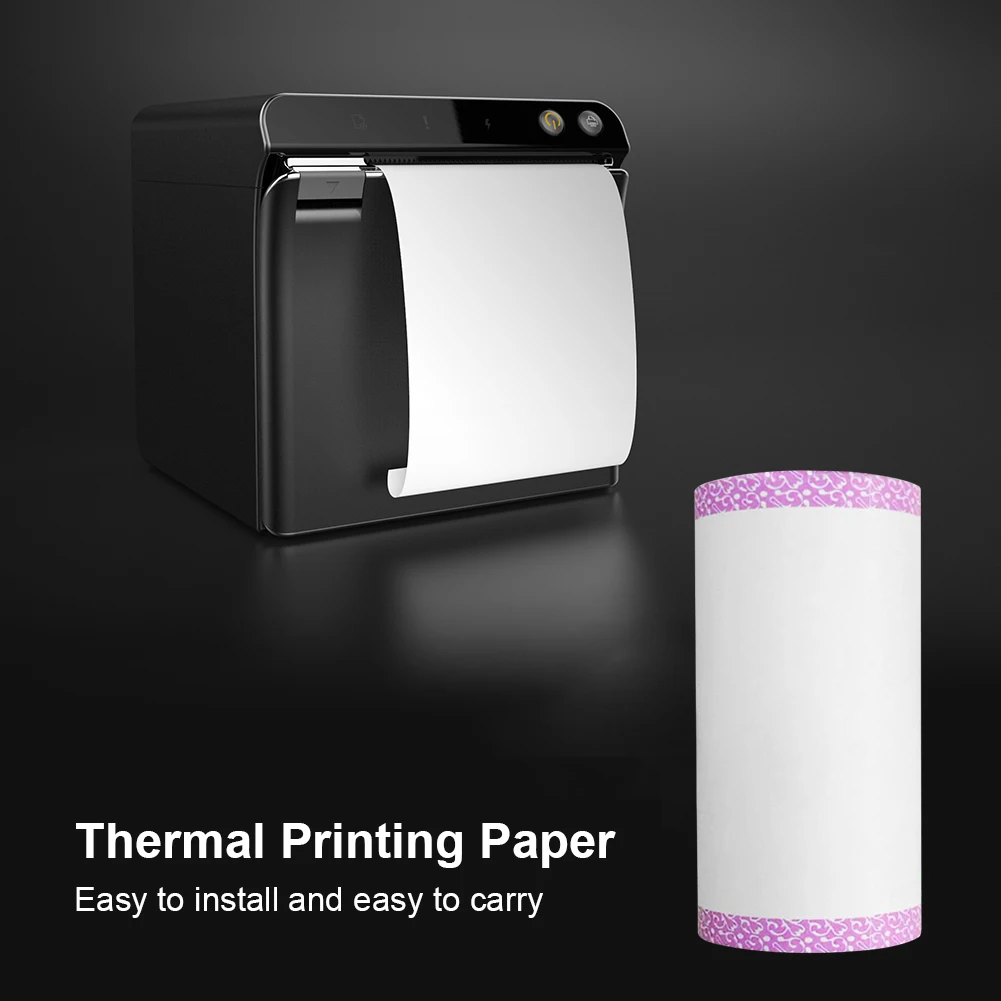 Thermal Paper Roll 6 Rolls Printable Sticker Paper Roll for Peripage Thermal Printer