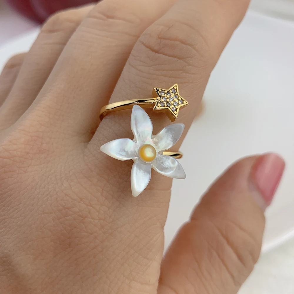 Classic Zircon Cross Golden Colour Open Finger Rings Charm Jewelry RCJGTY00  | Touchy Style