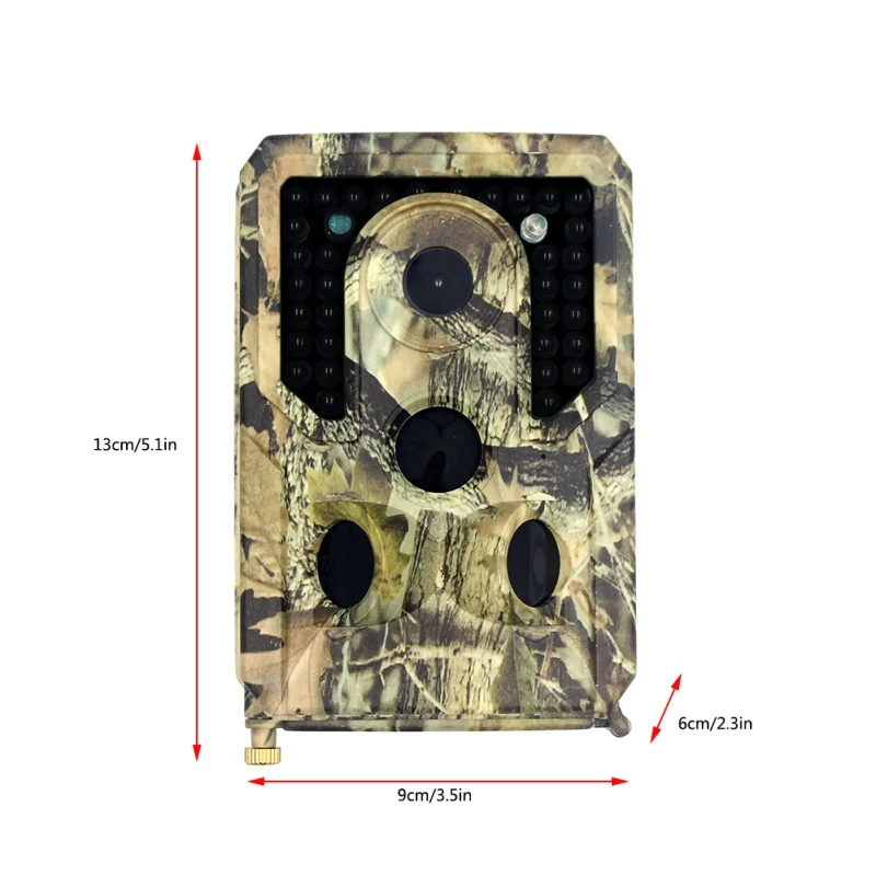 

Trail Camera 12MP 1080P 3 Sensor Heads 34 LEDs Infrared Hunting Camera Night Vision Wildlife Trail Cameras