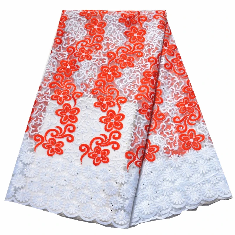 

5yards piece for women dress tulle lace african lace fabric materials 3d flower lace fabric bridal 2019 high quality lace trim