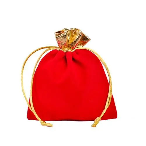 2шт новогодний мешок для подарков красный мешок для подарков свадебные конфеты мешок Привет Слово упаковка сумка Веревка для подарочного пакета маленький карман - Цвет: S red