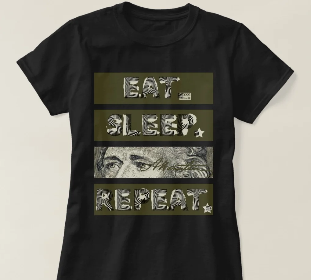 Футболка с надписью Eat Sleep | Женская одежда