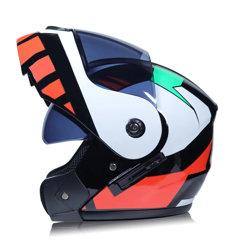 Откидной гоночный шлем модульный с двойными линзами мотоциклетный шлем полное лицо безопасные Шлемы Casco capacete мотоциклетный шлем - Цвет: A11