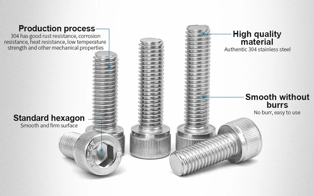 Viti M2.5 A Testa Esagonale Con Testa A Bottone In Acciaio Inox 304 (confezione Da 100 - Foto 2