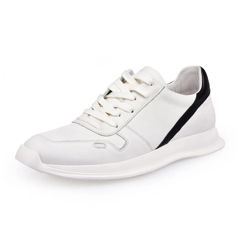 

Ozhouzhan MEN'S SHOES 2018 Spring New Style White Shoes Men's Genuine Leather Athletic Shoes Sneakers Korean-style Versatile Cas