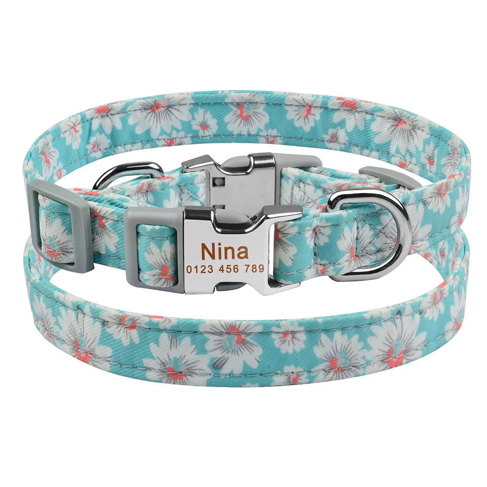 Dog Collar D AiruiDog, маленький, большой, персонализированный ошейник для собаки, на заказ, выгравирован, Имя ID, бирка для мальчика, девочки, собаки, унисекс, ошейник для собаки - Цвет: Dog Collar D