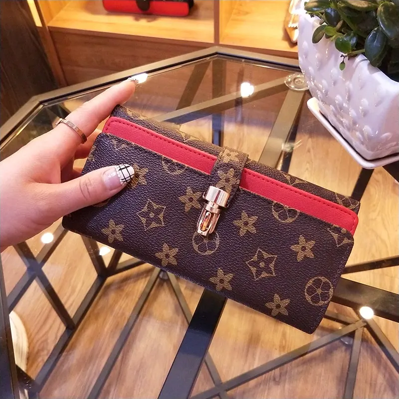 Women Long Wallet Female Purses Luxury Wallet Famous designer Clutch Money Bag PU Leather Wallet Coin Purse Card Holder Walle