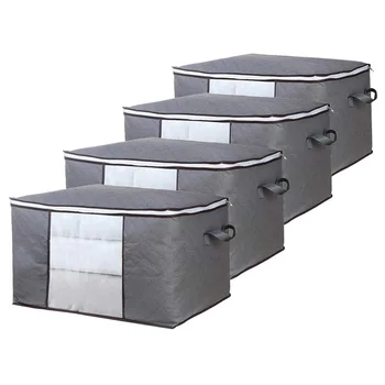 

Wholesale Home Storage Foldable Bag New Waterproof Oxford Fabric Bedding Pillows Quilt storage bag clothes storage bag organizer