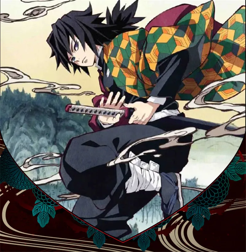 Аниме демон убийца Kimetsu no Yaiba Косплей Tomioka Giyuu кимоно Униформа костюм пальто плащ Kamado Tanjirou куртки халат для мужчин