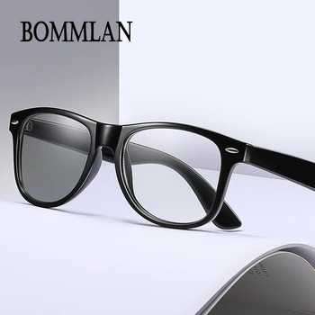 

BOMMLAN Smart photosensitive anti-blue light color changing glasses, classic computer mirror, outdoor anti-UV glasses