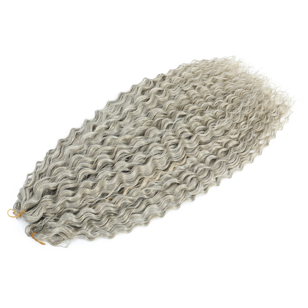 YunRong Synthetic Curl Hair Soft Braiding Extension 30 Inches Crochet Hair Long Water Wave Ombre Color Hair