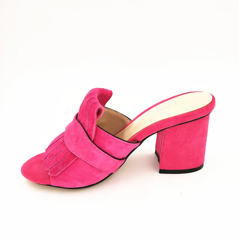 Junetxin/модные летние босоножки женская обувь из натуральной замши туфли-лодочки на высоком каблуке Женская обувь с открытым носком бренды наивысшего качества