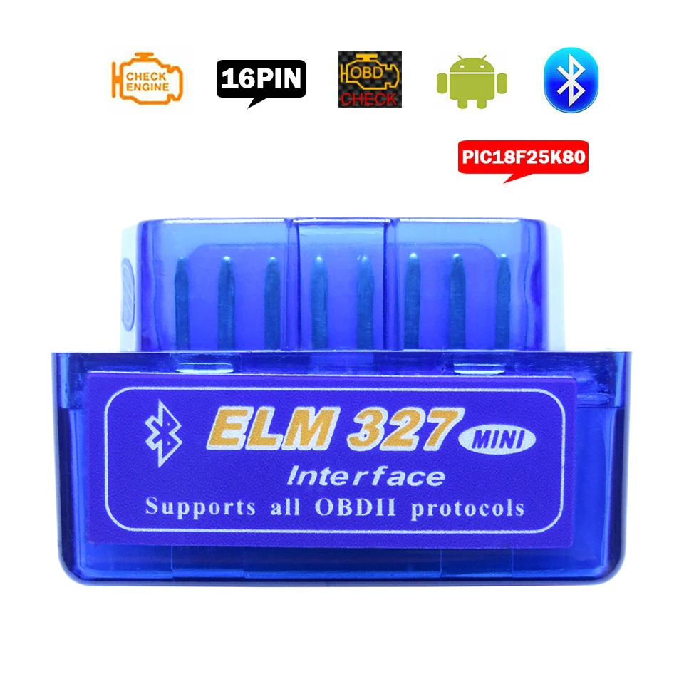 Диагностический сканер Elm327 Bluetooth OBD2 V1.5 для Android чип PIC18F25K80 2020|diagnostic scanner|diagnostic tool elm 327obd2 v1.5 |