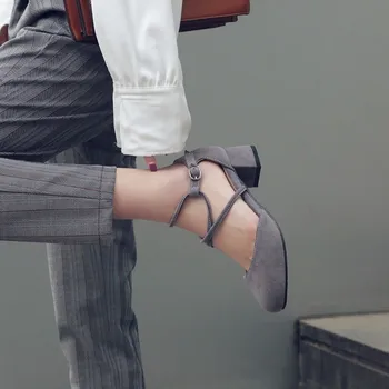 

CHIMIZHAI Spring Pumps Women Shoes Fashion Autumn Woman Shoes Gladiator Party Female Pumps Middle Heels Summer Shoes MY153