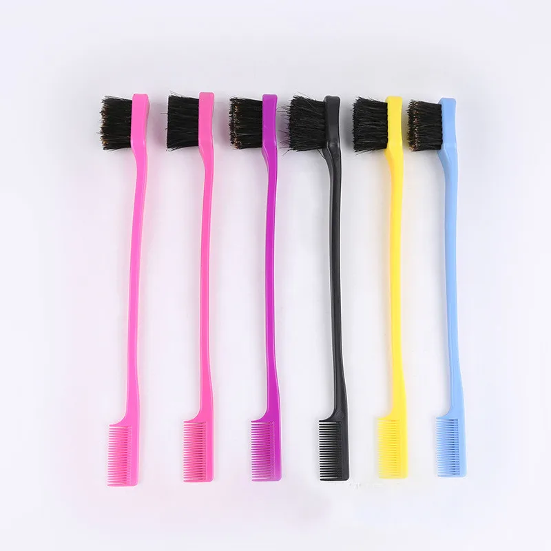 

NEW 3Pcs Beauty Double Sided Edge Control Hair Comb Hair Styling Hair Brush Makeup Dye Hair Brush Eyebrow Brush Mascara Brush