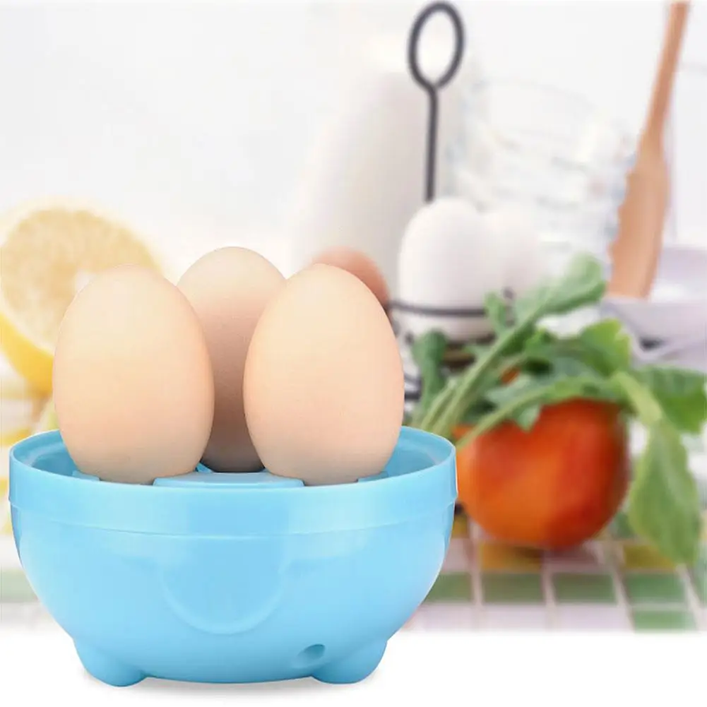 Auto-Off Egg Cooker Boiling 3-Eggs Boiler Poacher Steamer Kitchen Tool