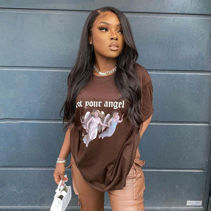 Not Your Angel Print Women T Shirt 