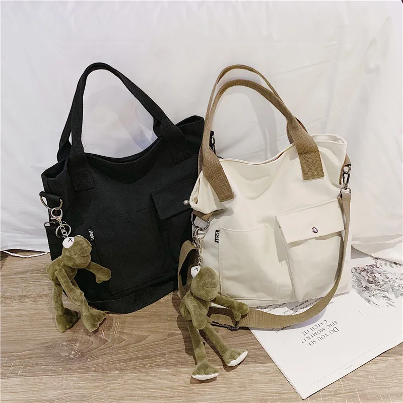 INS холщевая сумка на плечо большая сумка женская сумка летняя новая Стильная универсальная Большая вместительная Портативная сумка на плечо в Корейском стиле