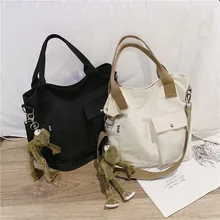 INS холщевая сумка на плечо большая сумка женская сумка летняя новая Стильная универсальная Большая вместительная Портативная сумка на плечо в Корейском стиле