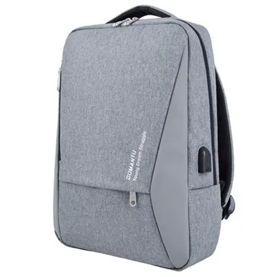 Модный мужской рюкзак Многофункциональный Водонепроницаемый 13 15 15,6 дюймов Сумка для ноутбука Мужская зарядка через usb большие вместительные дорожные сумки - Цвет: Cotton linen gray