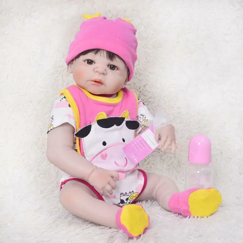 Полностью виниловый силикон Bebe Reborn 22 ''кукла для маленькой девочки живая игрушка для ванны детская силиконовая кукла Reborn baby boy
