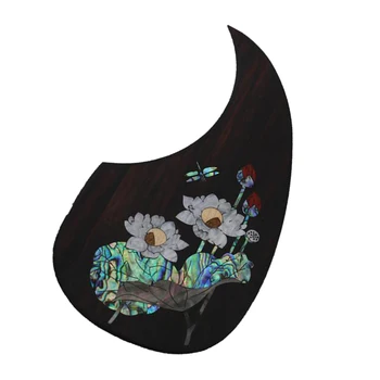 

Guitar Pickguard Scratch Plate Printed Lotus for 40" 41" Guitar Accs