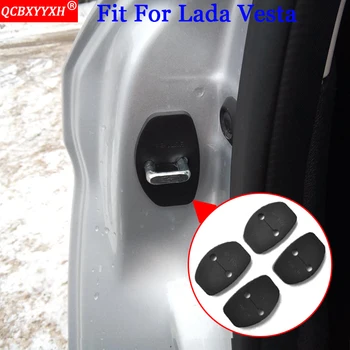 

QCBXYYXH Car Styling ABS 4pcs/set Car Door Lock Protective Cover Decoration Arm Protector Covers Auto Accessories For Lada Vesta