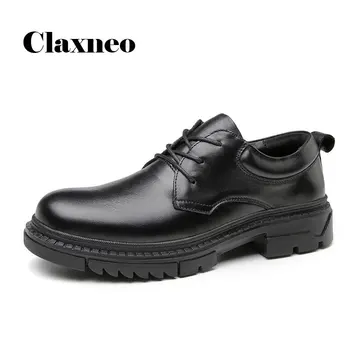 

CLAXNEO Man Leather Shoes 2020 Spring Autumn Male Derby Shoe Genuine Leather clax Men's Ankle Boots Work Shoe Big Size