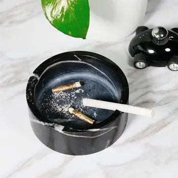 

1pc Marble Ashtray Home Decor Versatile Cigarette Ashtray Indoor Ash Holder Durable Creative Chic Gift Ash Storage Ash Holder