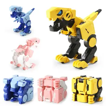 

Transformation cube Deformable Dinosaursr Action Deformation Dinosaur Xmas Gift Toy Dinosaur Model Action Figures Kids Boy Gift