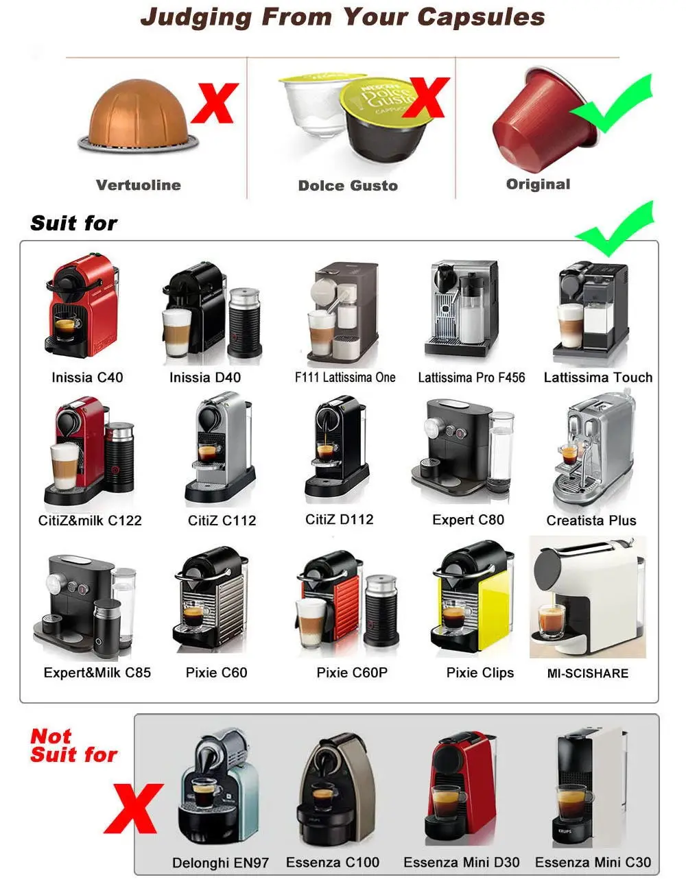 4 шт./лот, пластиковая кофейная капсула Nespresso, многоразовый фильтр, 20 мл, кофейная капельница с фильтрами, ложка