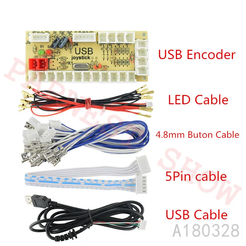 DIY аркадный набор деталей с нулевой задержкой USB контроллер+ ДЖОЙСТИК Sanwa для аркадных игр+ 30 мм освещенный светодиодный кнопочный 2 плеер