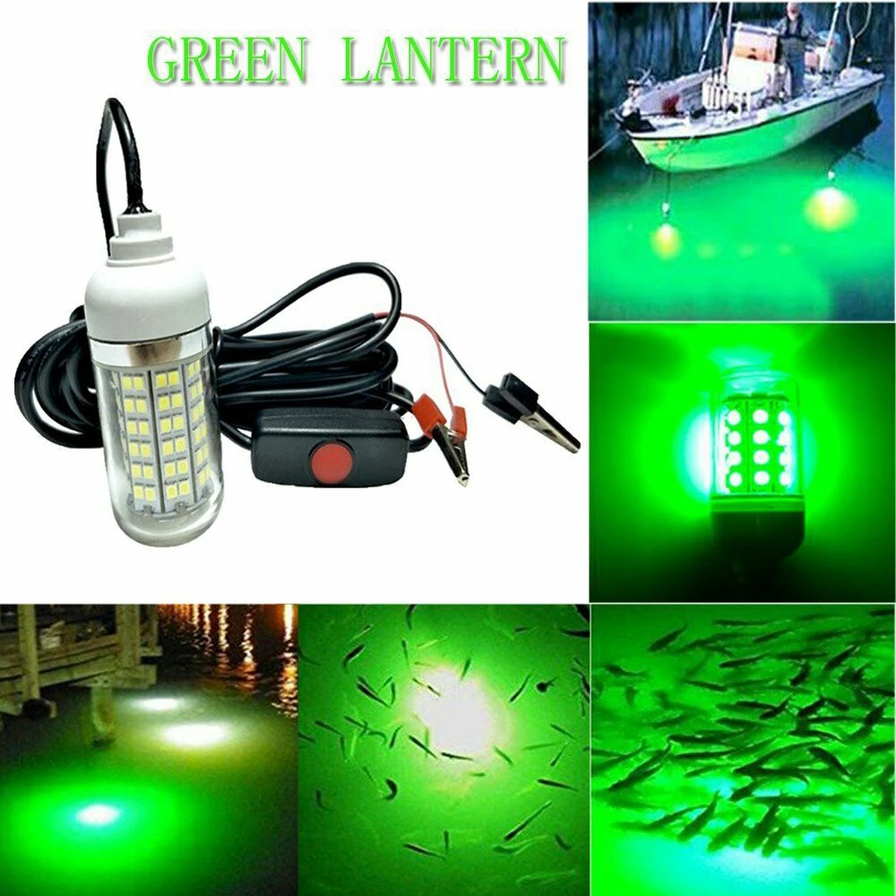 

15W 108LED Green Submersible Night Fishing Light Boat Deep Drop Underwater Lights for Attracting Fish LED Fishing Supplies 12V