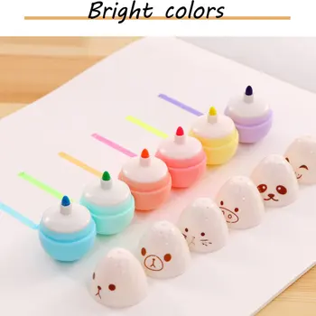 

6 Pcs/Lot Capsules Highlighter Vitamin Pill Highlight Marker Diy Color Pens Stationery Office School Supplies