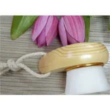 Мягкая щетина средней длины для лица Чистка стирка щетка глубокое очищение пор уход щетка дерево/пластиковая ручка JS11