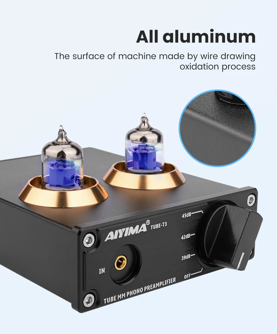 AIYIMA HiFi Предварительный усилитель аудио доска вакуумная трубка 6J2 Phono Preamp стерео фонограф Предварительный усилитель DIY для мощности звуковые усилители