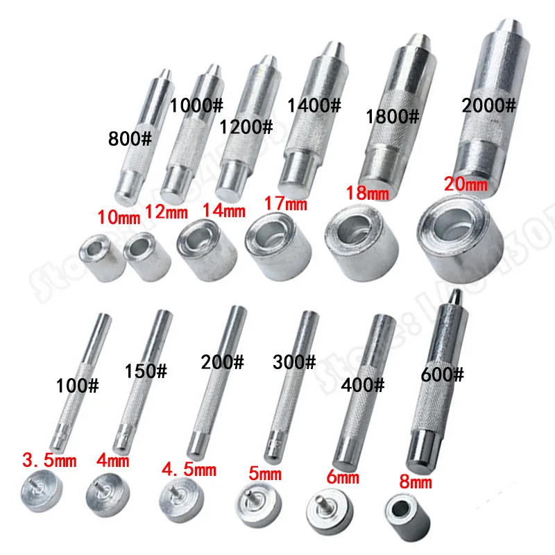 Handmade Metal Eyelets Mold Tool 3.5-20mm Eyelets Tool Grommet installation Carbon Steel DIY Accessories 1 Set eyelet punch tool set,eyelet grommet ring,eyelet grommet ring kit,grommet eyelet kit,grommet punch tool,grommet tool kit,grommet tool,eyelet grommet dies