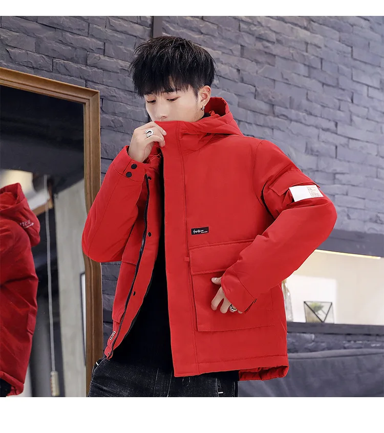 Winter New Style Store Owner-Style Hooded Sporty Loose Cotton Overcoat Men's
