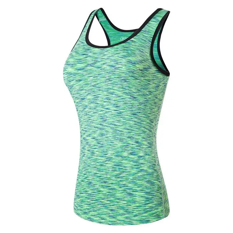 Jeansian Для женщин быстрое высыхание Slim Fit безрукавки для Tanktops безрукавная майка сорочка SWT241 зеленый