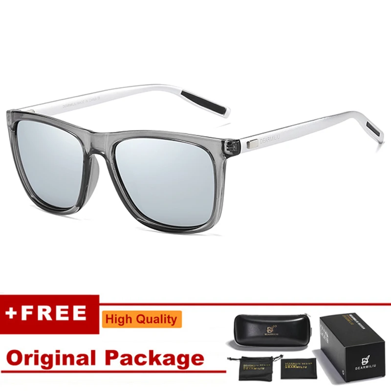 DEARMILIU бренд унисекс Ретро алюминий+ TR90 солнцезащитные очки поляризованные линзы винтажные очки Аксессуары Солнцезащитные очки для мужчин/женщин 6108 - Цвет линз: Silver