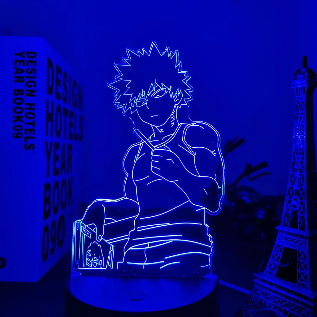 cool night lights 3d Light Bakugo My Hero Academia for Bedroom Decor Birthday Gift Manga Gadget My Hero Academia Katsuki Bakugo Lamp Anime night lights for adults