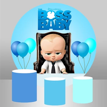 

Circle Backdrop Round Background Customize Balloons Baby Boss Birthday Party Decor Baby Shower Cake Candy Table Cover