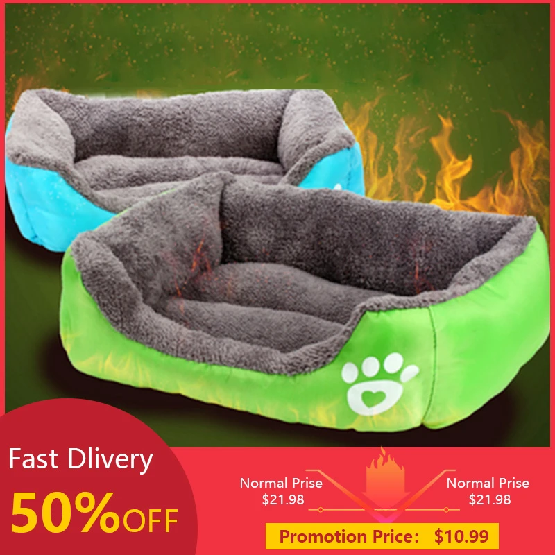 Cama de S-3XL para camas con base impermeable para perros, nido de lana suave, cestas de perro, esterilla, cojín de mascota grande, casa de perro cálido y acogedor, Otoño e Invierno