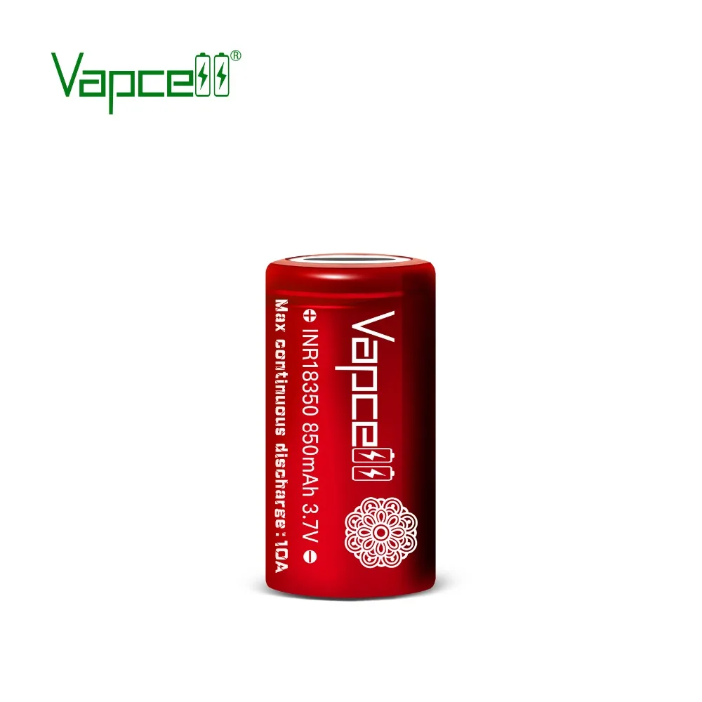 HKJ тест Vapcell красный INR18350 850mAh Высокий сток 18350 10A 3,7 V для фонарика/электроинструментов литий-ионная батарея