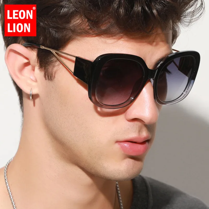 

LeonLion 2020 Square Men Sunglasses Oversized Glasses Men Retro Brand Designer Eyeglasses Men/Women Mirror Gafas De Sol De Mujer