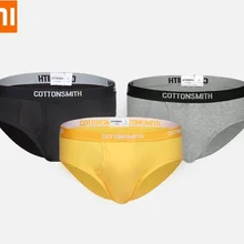 Xiaomi Cottonsmith мужские хлопковые трусы, быстросохнущие трусы, удобные дышащие сексуальные мужские трусы