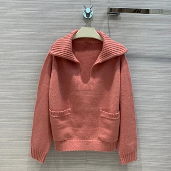 

Knitted Cashmere Sweater For Women Autumn Long Sleeve High Quality Sweater Casual Women Loose Pullovers