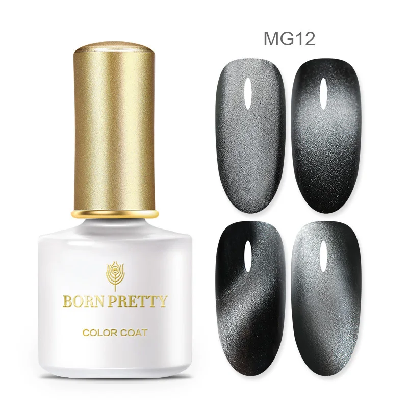 BP-MG12 BORN PRETTY 3D глаз хамелеона кота УФ-гель для ногтей Auroras эффект ногтей магнитный гель замочить от гель лак черная основа нужно 6 мл - Цвет: BP-MG12